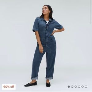 Everlane Slouch Summer Jean Jumpsuit Coverall